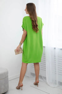 Dress with pockets 5954D / – Green || Light цвет / color | Lexline Fashion