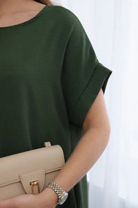 Dress with pockets 5954D / – Khaki цвет / color | Lexline Fashion
