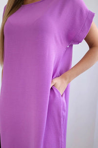 Dress with pockets 5954D / – Light || Purple цвет / color | Lexline Fashion