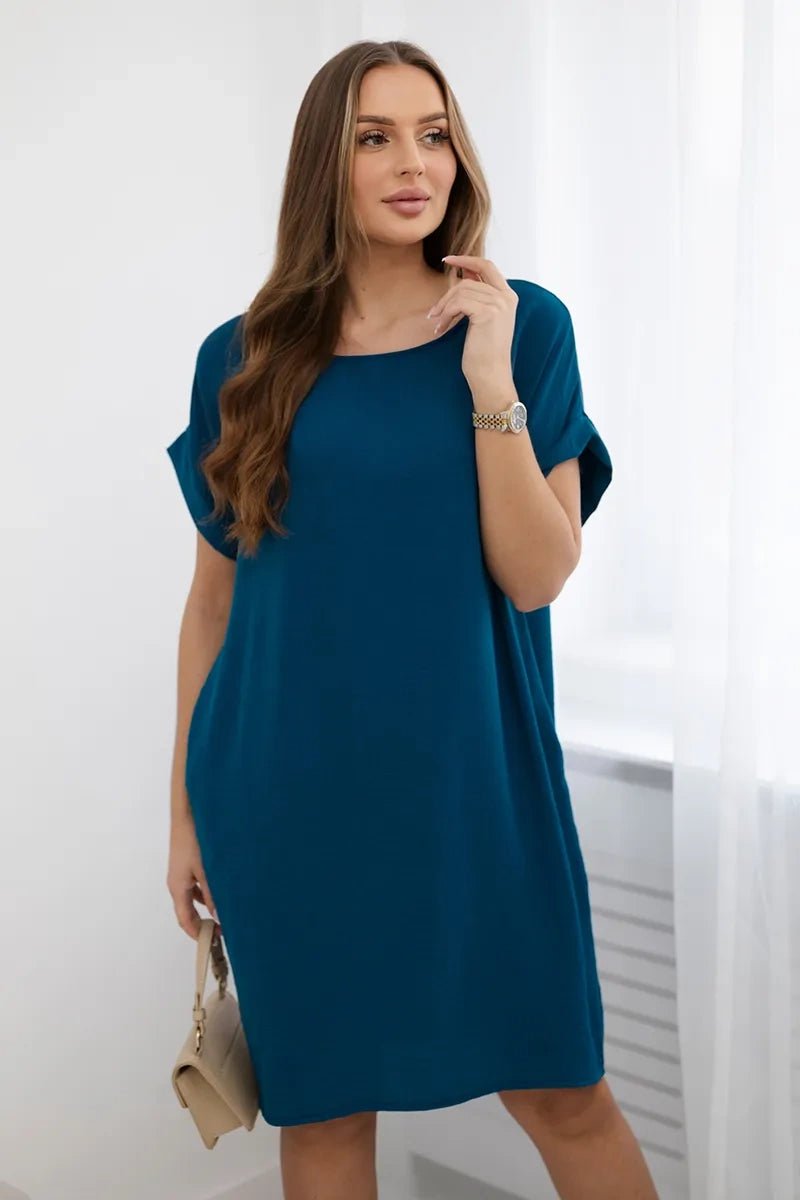 Dress with pockets 5954D / – Marine цвет / color | Lexline Fashion