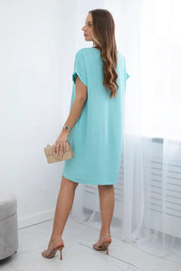 Dress with pockets 5954D / – Mint цвет / color | Lexline Fashion