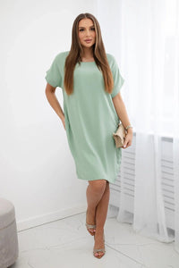 Dress with pockets 5954D / – Mint || Dark цвет / color | Lexline Fashion