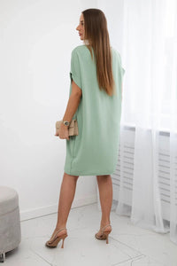 Dress with pockets 5954D / – Mint || Dark цвет / color | Lexline Fashion