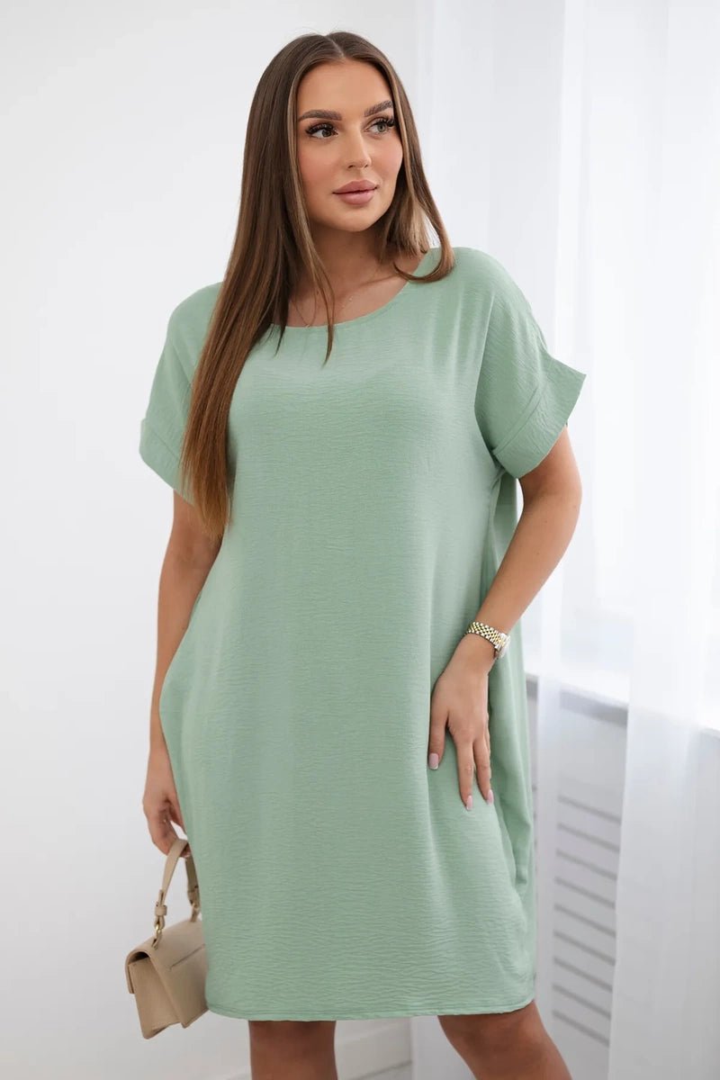 Dress with pockets 5954D / – Mint || Dark цвет / color | Lexline Fashion
