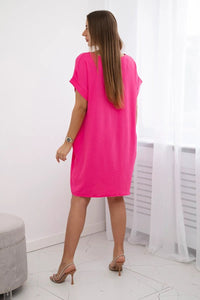 Dress with pockets 5954D / – Pink цвет / color | Lexline Fashion
