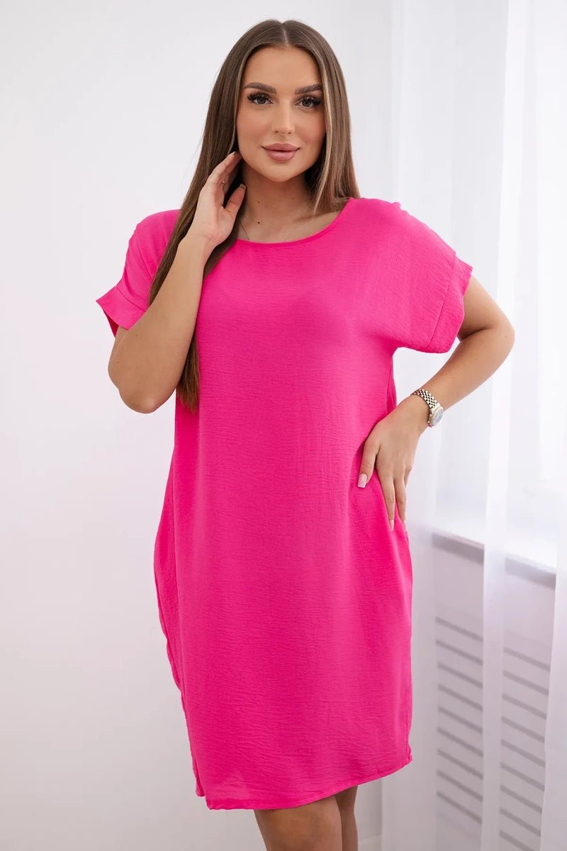 Dress with pockets 5954D / – Pink цвет / color | Lexline Fashion