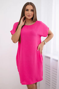 Dress with pockets 5954D / – Pink цвет / color | Lexline Fashion