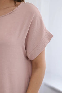 Dress with pockets 5954D / – Powder || Dark цвет / color | Lexline Fashion
