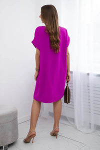 Dress with pockets 5954D / – Purple цвет / color | Lexline Fashion