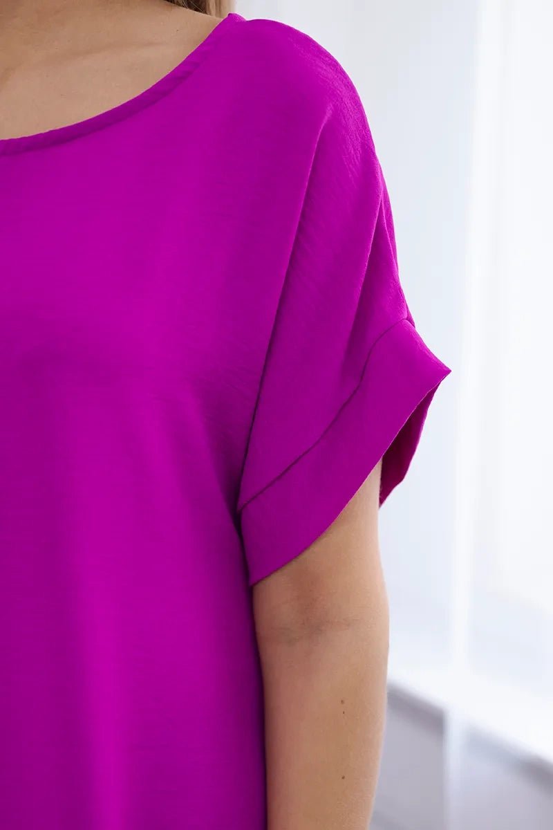 Dress with pockets 5954D / – Purple цвет / color | Lexline Fashion