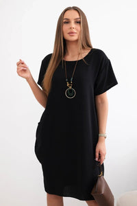 Dress with pockets and pendant IT - 34 / – Black цвет / color | Lexline Fashion