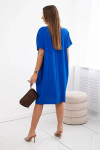 Dress with pockets and pendant IT - 34 / – Blue cornflower цвет / color | Lexline Fashion