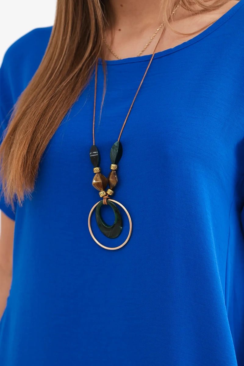 Dress with pockets and pendant IT - 34 / – Blue cornflower цвет / color | Lexline Fashion
