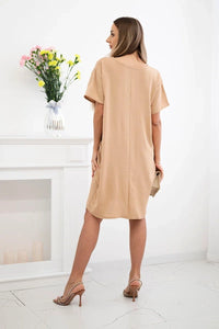Dress with pockets and pendant IT - 34 / – Camel цвет / color | Lexline Fashion