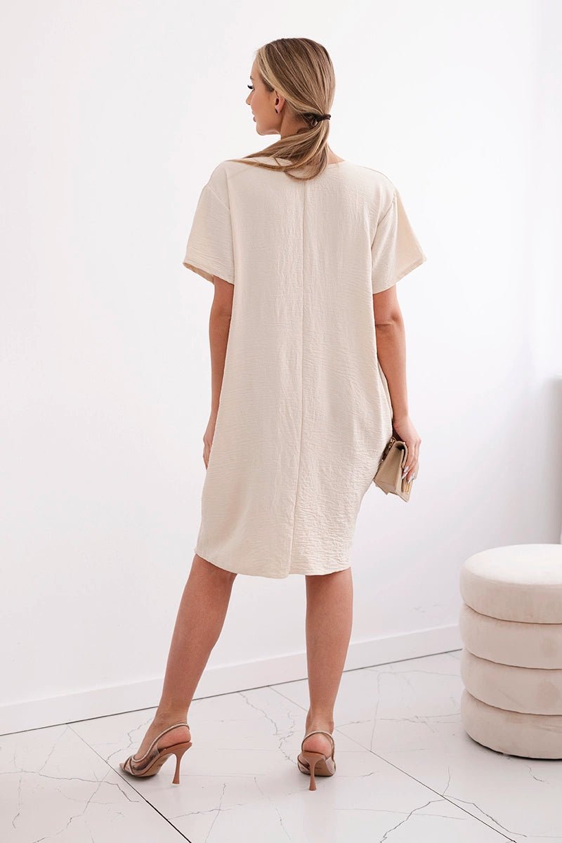 Dress with pockets and pendant IT - 34 / – Dark || beige цвет / color | Lexline Fashion