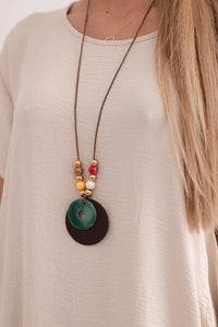 Dress with pockets and pendant IT - 34 / – Dark || beige цвет / color | Lexline Fashion