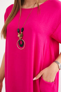 Dress with pockets and pendant IT - 34 / – Fuchsia цвет / color | Lexline Fashion