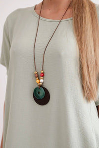 Dress with pockets and pendant IT - 34 / – Green || Light цвет / color | Lexline Fashion