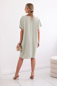Dress with pockets and pendant IT - 34 / – Green || Light цвет / color | Lexline Fashion