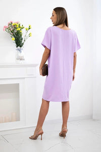 Dress with pockets and pendant IT - 34 / – Light || Purple цвет / color | Lexline Fashion