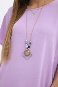 Dress with pockets and pendant IT - 34 / – Light || Purple цвет / color | Lexline Fashion