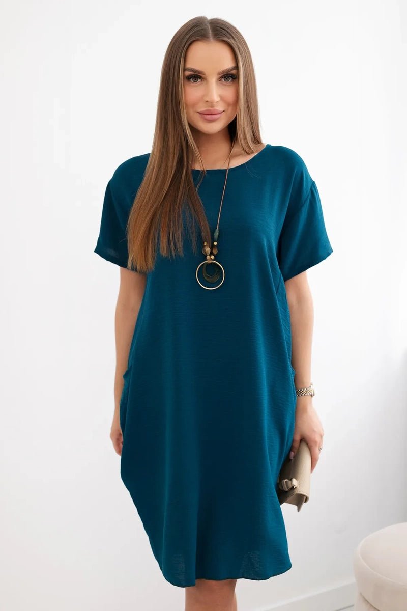 Dress with pockets and pendant IT - 34 / – Marine цвет / color | Lexline Fashion