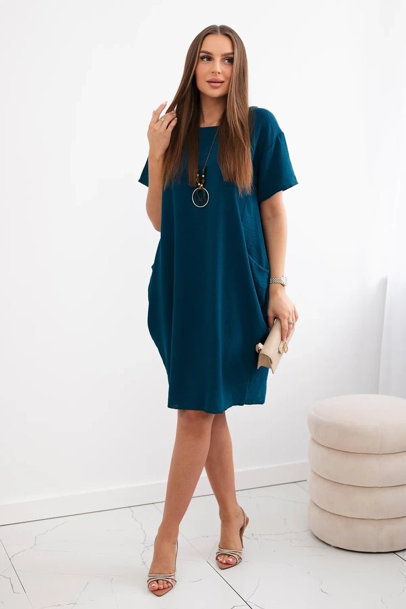 Dress with pockets and pendant IT - 34 / – Marine цвет / color | Lexline Fashion