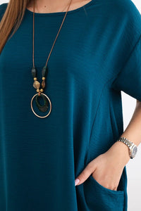 Dress with pockets and pendant IT - 34 / – Marine цвет / color | Lexline Fashion
