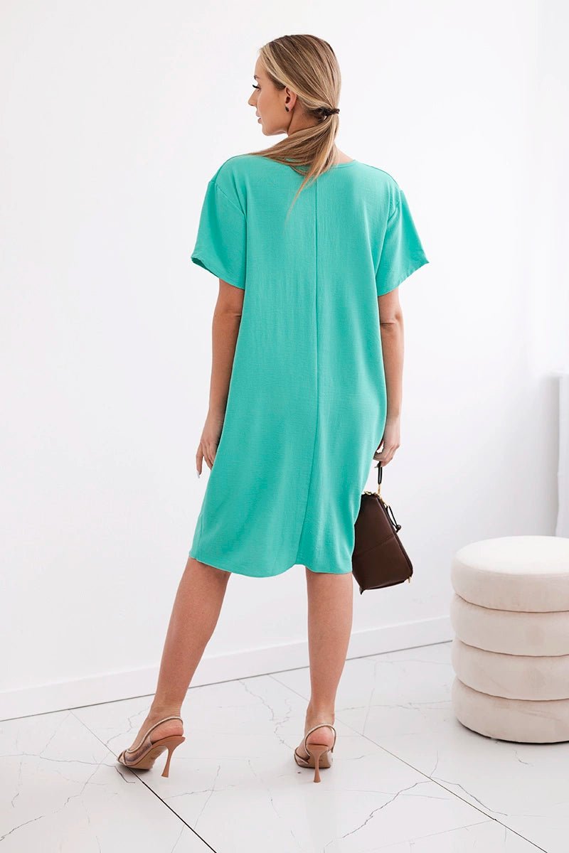 Dress with pockets and pendant IT - 34 / – Mint || Dark цвет / color | Lexline Fashion