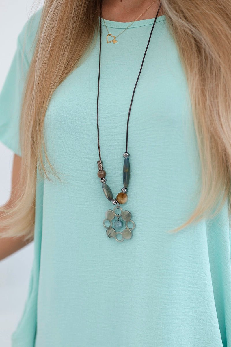 Dress with pockets and pendant IT - 34 / – Mint || Light цвет / color | Lexline Fashion