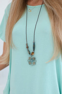 Dress with pockets and pendant IT - 34 / – Mint || Light цвет / color | Lexline Fashion