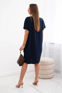 Dress with pockets and pendant IT - 34 / – Navy blue цвет / color | Lexline Fashion