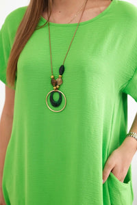 Dress with pockets and pendant IT - 34 / – Pistachio цвет / color | Lexline Fashion