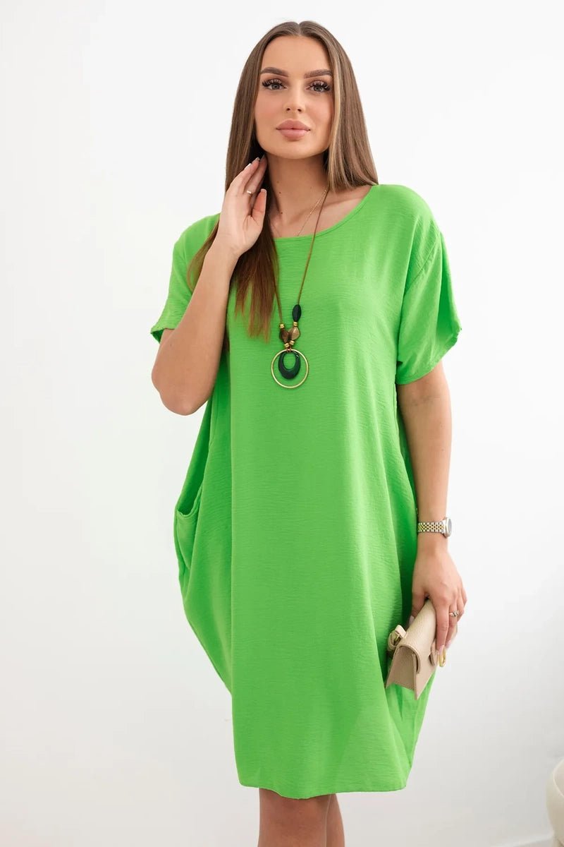 Dress with pockets and pendant IT - 34 / – Pistachio цвет / color | Lexline Fashion