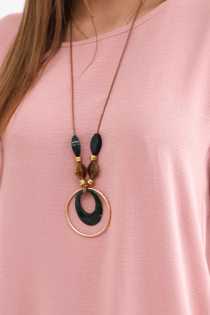 Dress with pockets and pendant IT - 34 / – Powder || Dark цвет / color | Lexline Fashion