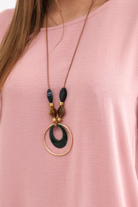 Dress with pockets and pendant IT - 34 / – Powder || Dark цвет / color | Lexline Fashion