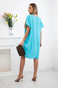 Dress with pockets and pendant IT - 34 / – Turquoise цвет / color | Lexline Fashion