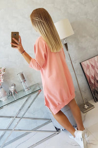 Dress with print 9007 / – Apricot цвет / color | Lexline Fashion