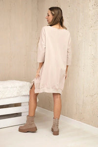Dress with print 9007 / – Beige цвет / color | Lexline Fashion