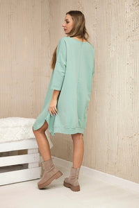 Dress with print 9007 / – Mint || Dark цвет / color | Lexline Fashion