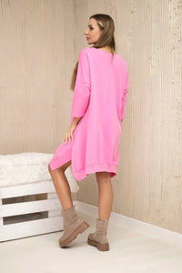 Dress with print 9007 / – Pink цвет / color | Lexline Fashion