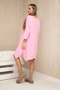 Dress with print 9007 / – Pink || Light цвет / color | Lexline Fashion