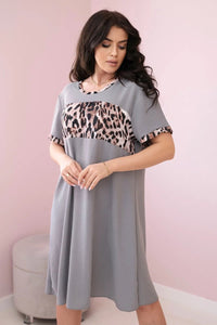 Dress with print IT - 32 / – Gray цвет / color | Lexline Fashion