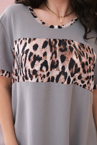Dress with print IT - 32 / – Gray цвет / color | Lexline Fashion