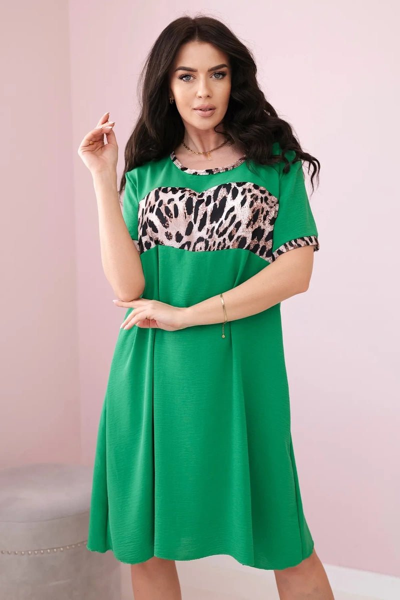 Dress with print IT - 32 / – Green || Light цвет / color | Lexline Fashion