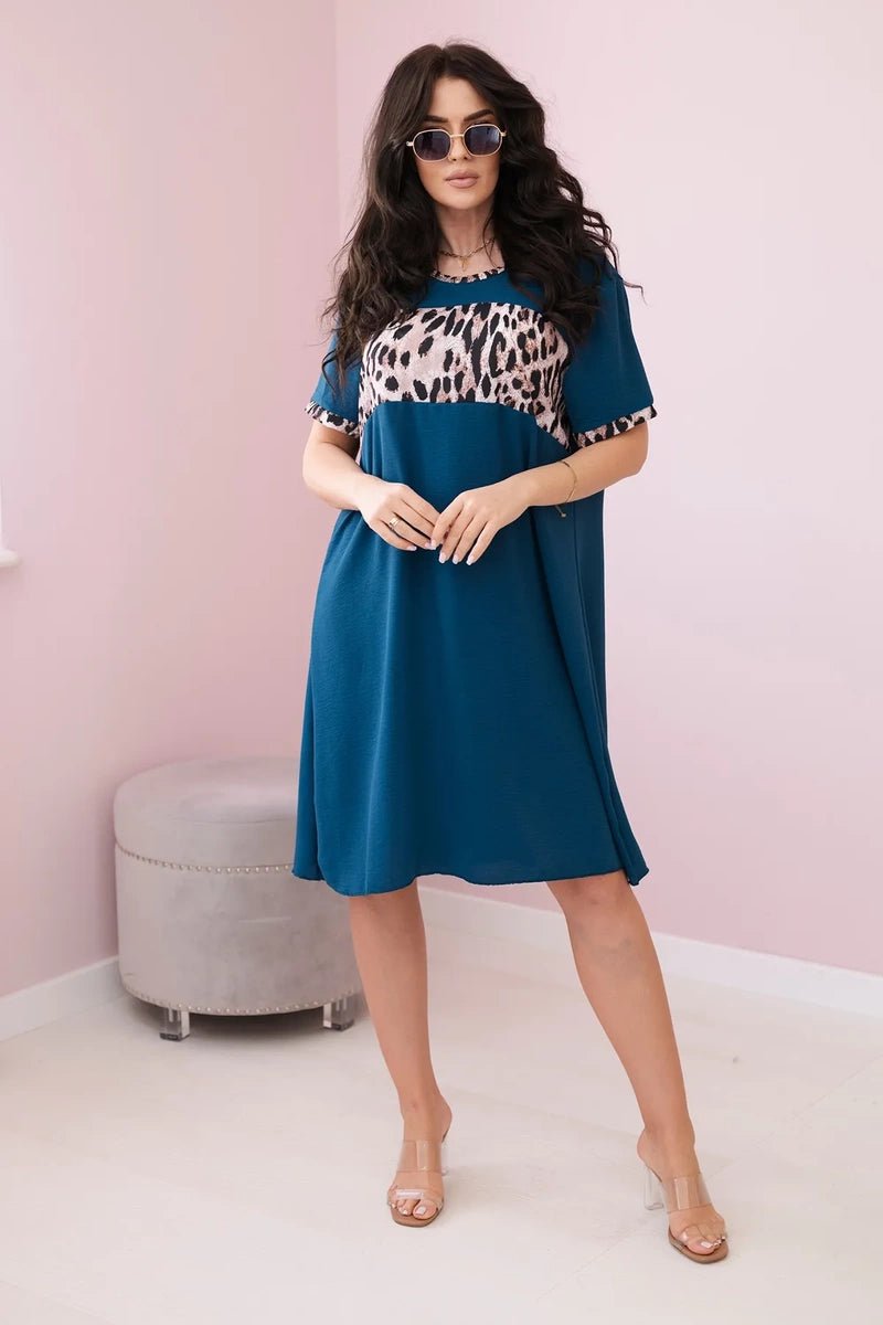 Dress with print IT - 32 / – Marine цвет / color | Lexline Fashion