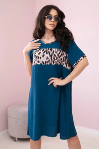 Dress with print IT - 32 / – Marine цвет / color | Lexline Fashion