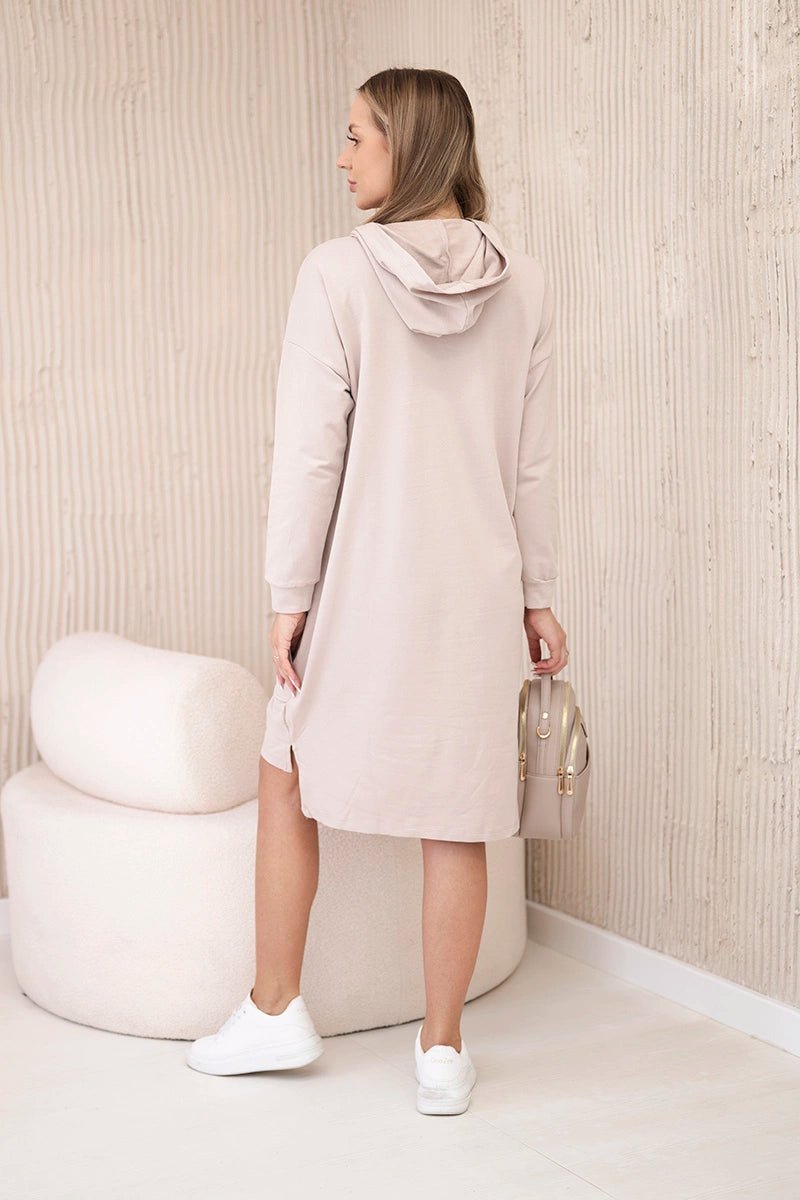 Dress with the inscription unlimited 9190 / – Beige цвет / color | Lexline Fashion