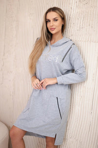 Dress with the inscription unlimited 9190 / – Gray цвет / color | Lexline Fashion