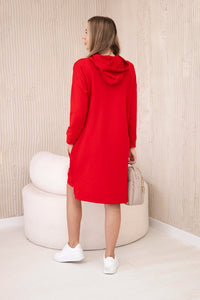 Dress with the inscription unlimited 9190 / – Red цвет / color | Lexline Fashion